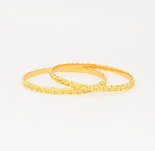 Round Speckly Two Bangles - W02737
