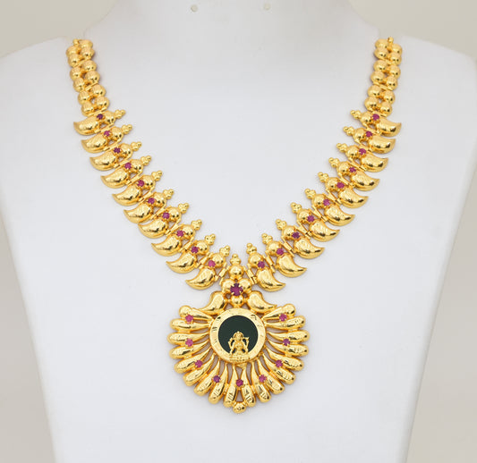 Magenta Lakshmy Palakka Necklace - Y011266