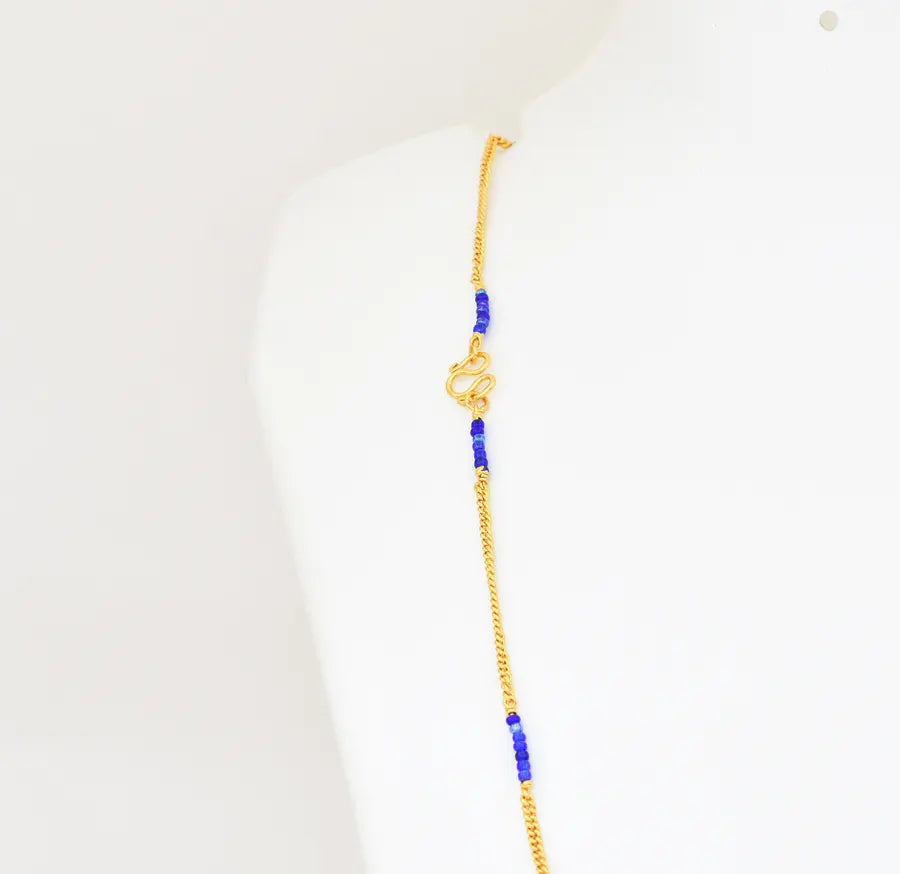 Blue Pasi Simple Chain 24 Inches - V07569
