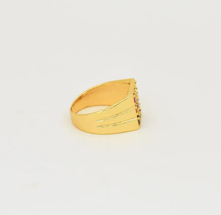 Multi Color Stone Victoria Ring - W08869