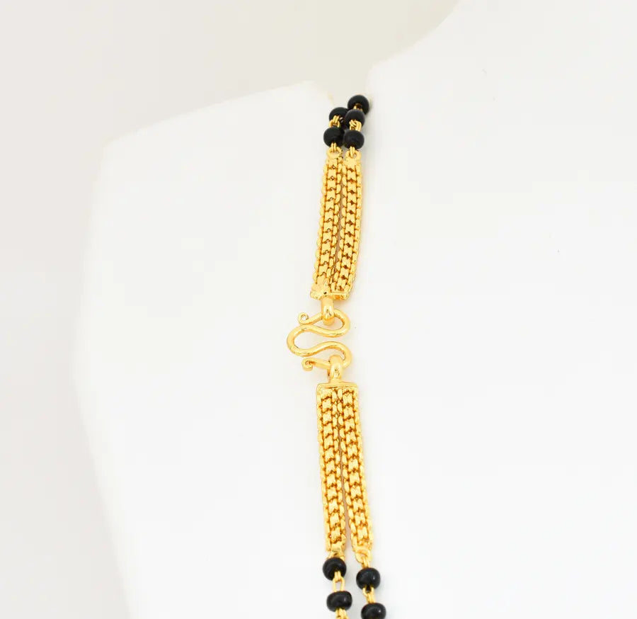 Black Pasi Royale Double Layer Chain 24 Inches - V02360