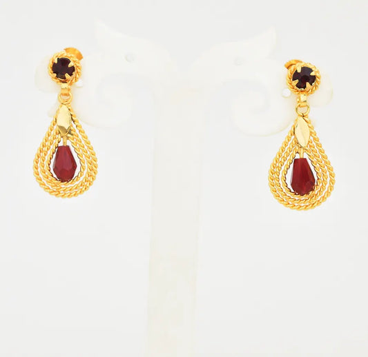 Red Crystal Tinsel Drops - W06855