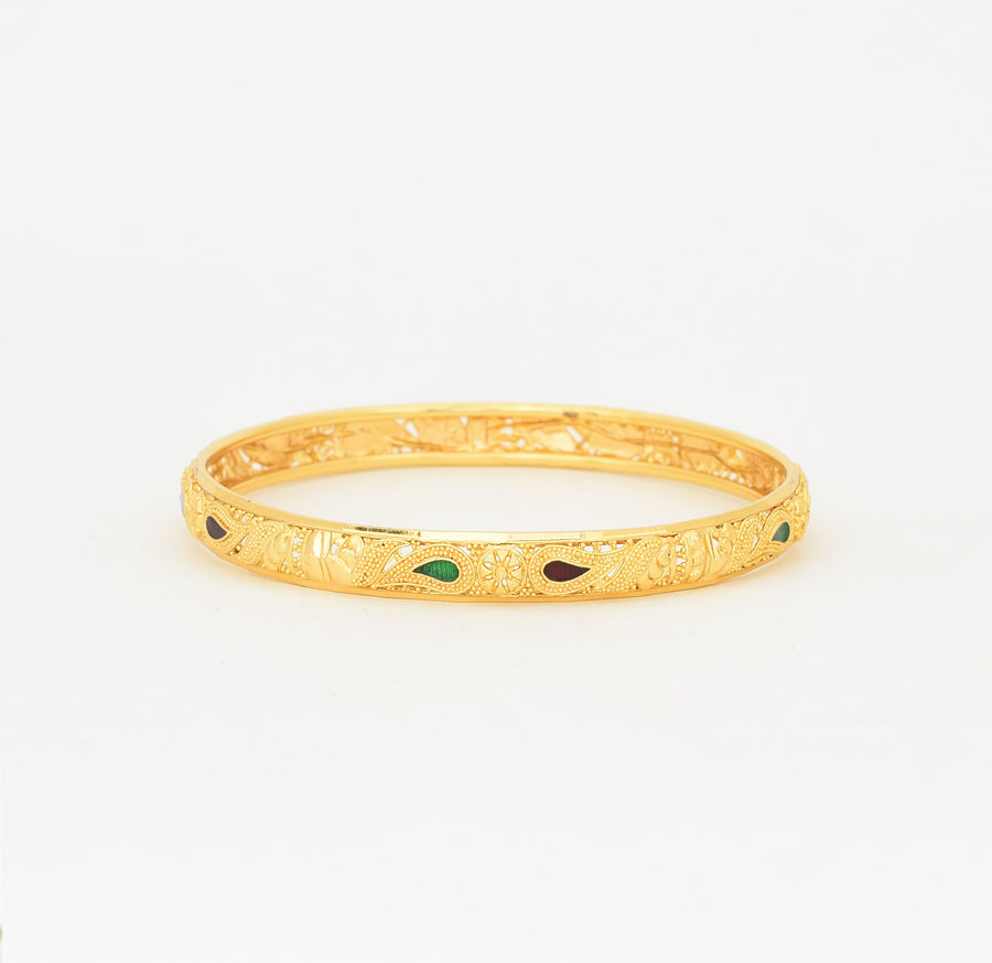 Red Green Enamel Jovia Two Bangles - W05832