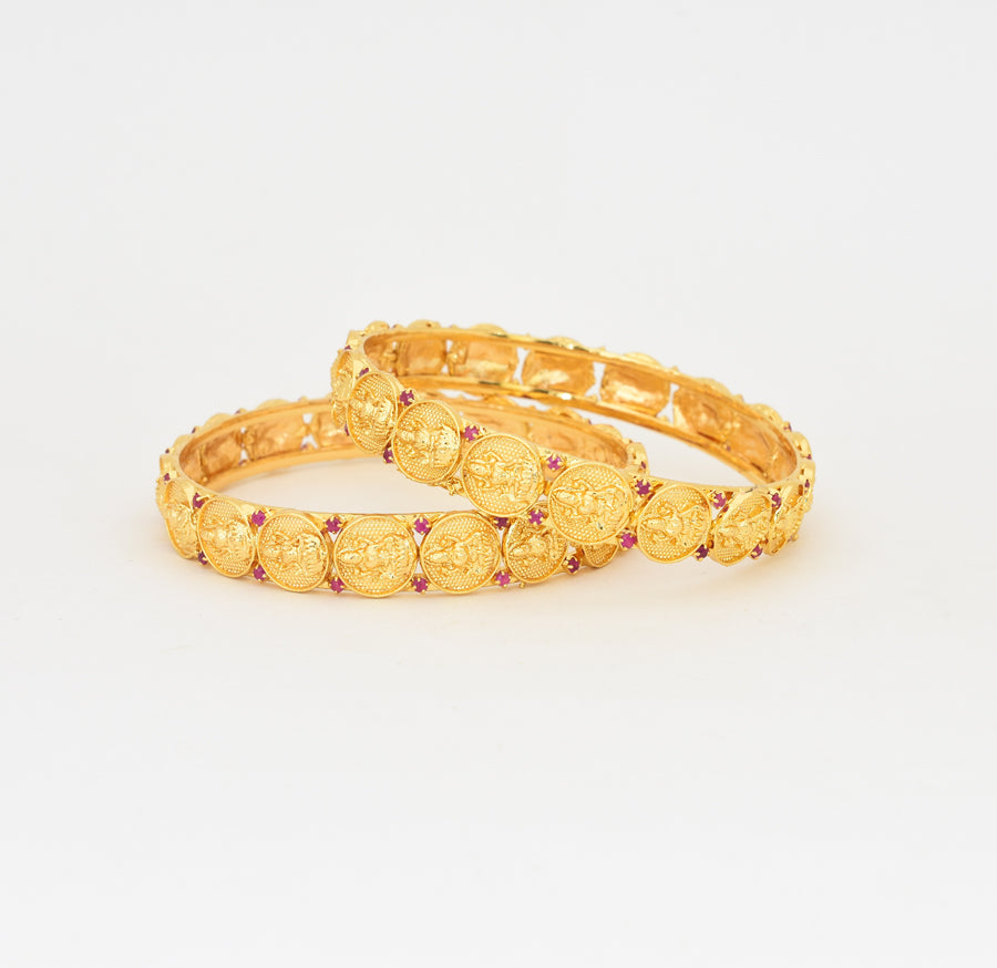 Magenta Lakshmi Kasu Two Bangles - X061197