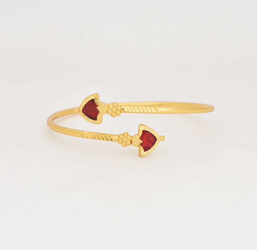 Red Palakka Open Bangle Adjustable - W121043