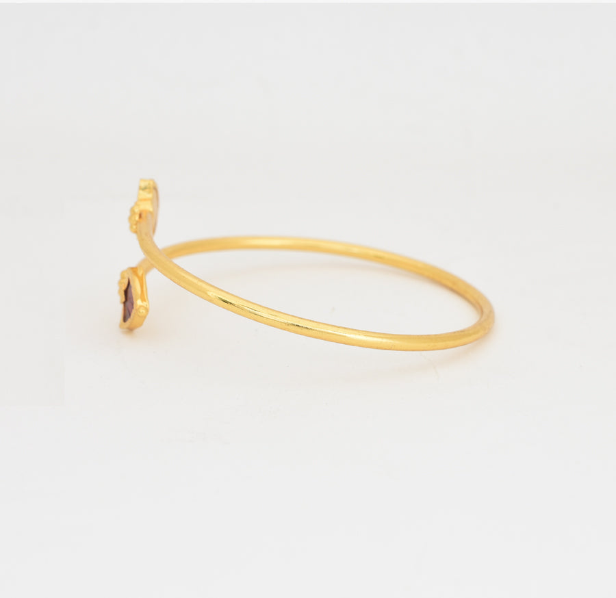 Red Palakka Open Bangle Adjustable - W121043