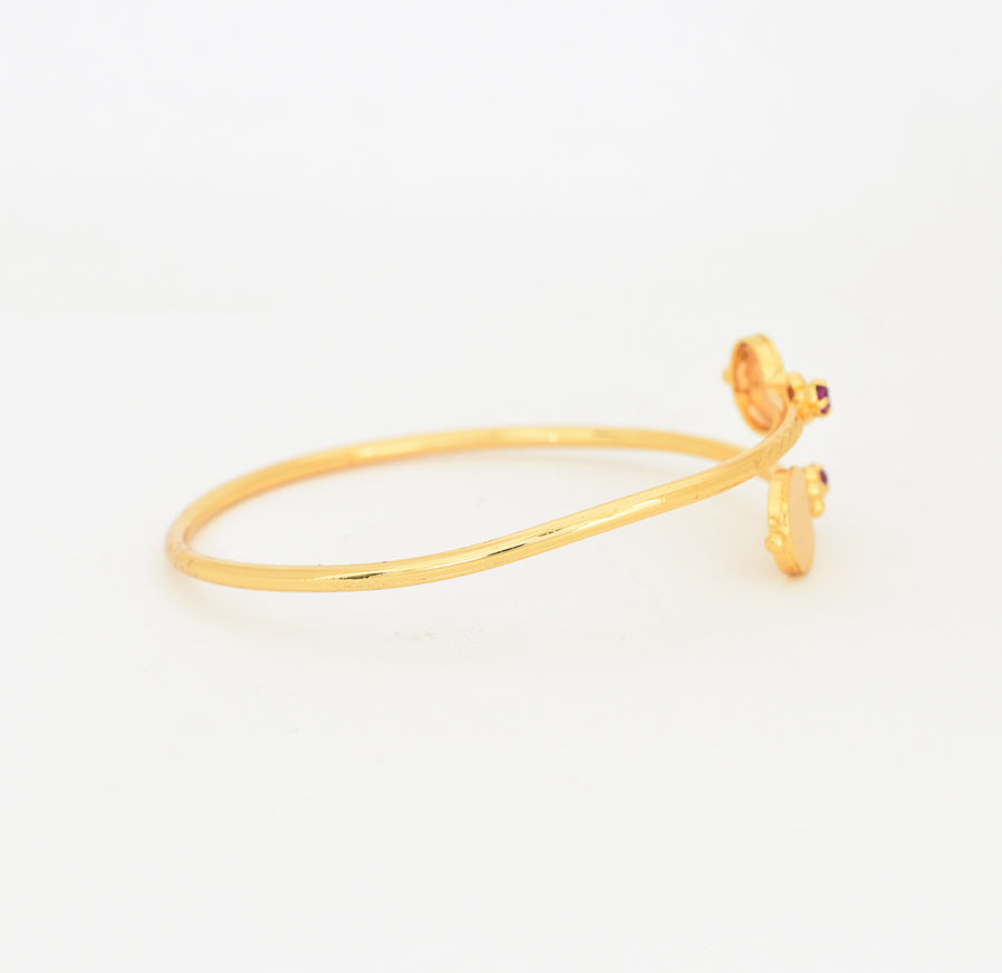 Magenta Lakshmi Kasu Open Bangle Adjustable - W121038