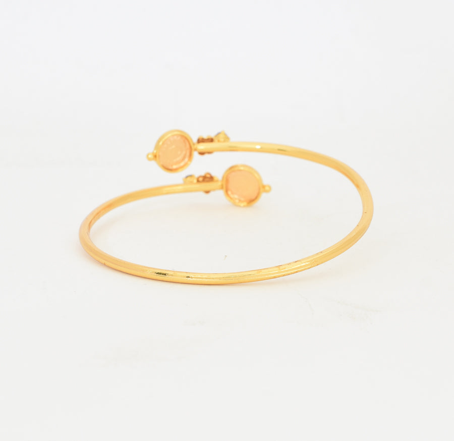 Magenta Lakshmi Kasu Open Bangle Adjustable - W121038