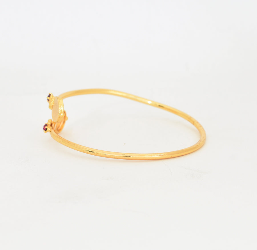 Magenta Lakshmi Kasu Open Bangle Adjustable - W121038