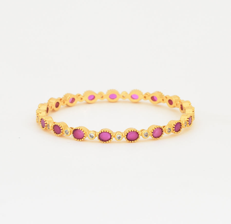 White Magenta Jessah Two Bangles - X021099