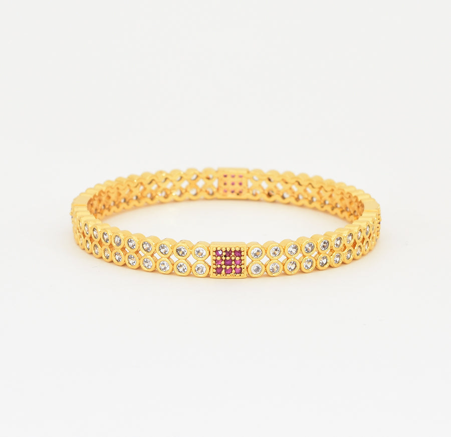 White Magenta Zoe Two Bangles - X021110