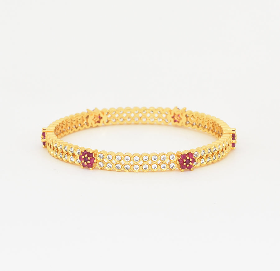 White Magenta Sublime Two Bangles - X021105
