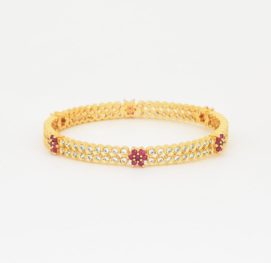 White Magenta Sublime Two Bangles - X021105