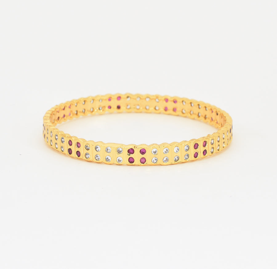 White Magenta Ethereal Two Bangles - X021107