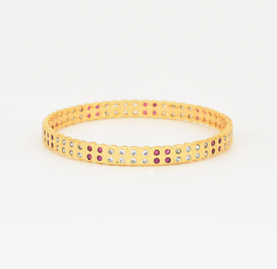 White Magenta Ethereal Two Bangles - X021107