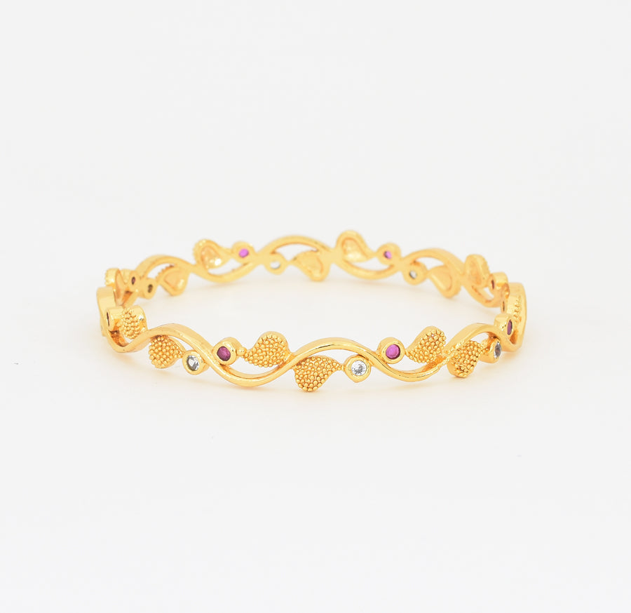 White Magenta Jaimy Two Bangles - X021096