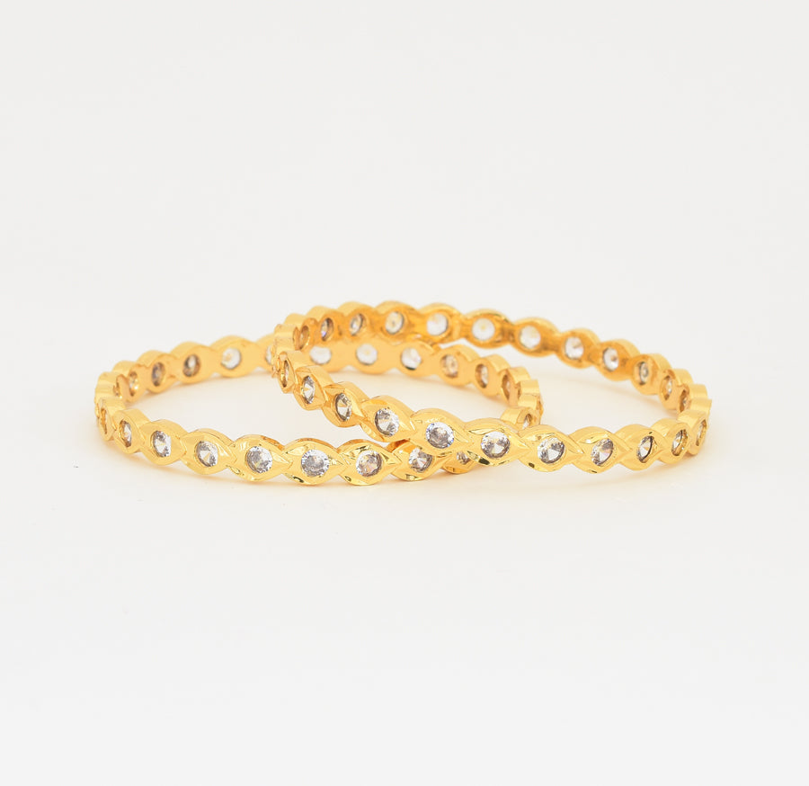 White Alessa Two Bangles - X021103