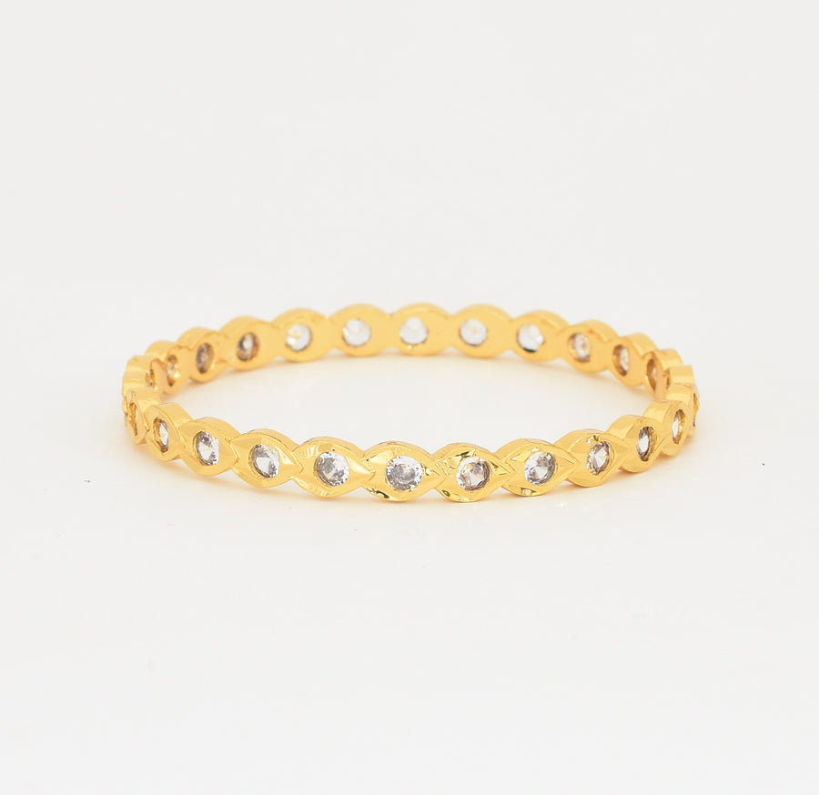 White Alessa Two Bangles - X021103