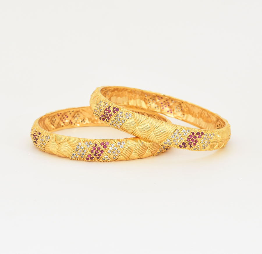 White Magenta Cosima Two Bangles - X021098