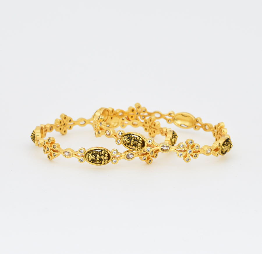 Antique Nagas White Lekshmy Two Bangles - X041147