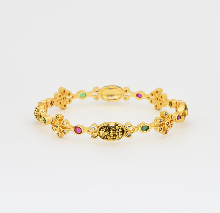 Antique Nagas Magenta Green Lekshmy Two Bangles - X041150