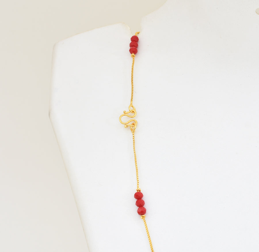 Tri Red Crystal Chain 24 Inches - X021073