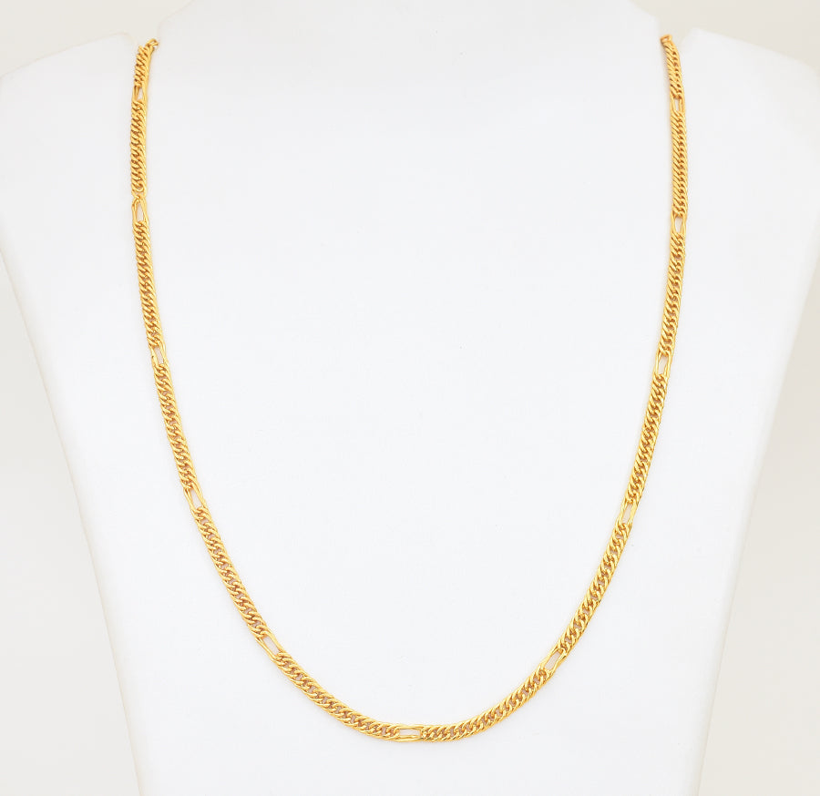 Medium Small Figaro Chain 24 Inches - X021076
