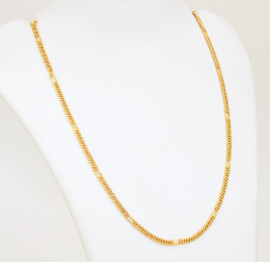 Medium Small Figaro Chain 24 Inches - X021076