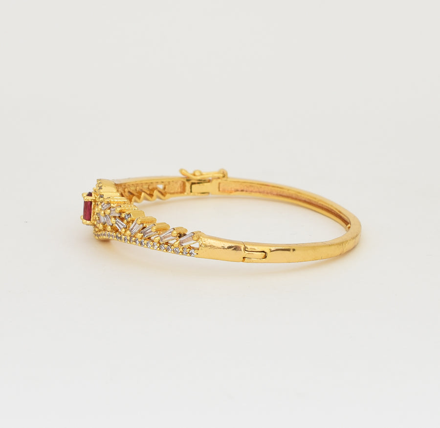 White Magenta Arabella Open Bangle - X061207