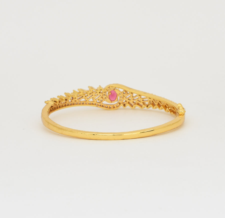 White Magenta Arabella Open Bangle - X061207