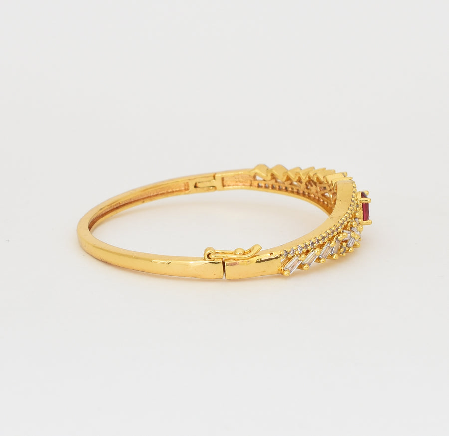 White Magenta Arabella Open Bangle - X061207