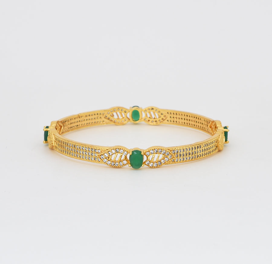 White Green Hazel Two Bangles - X061208