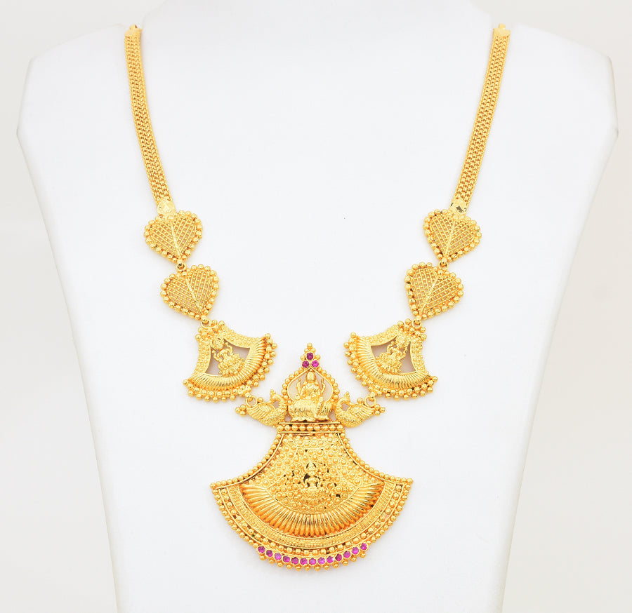 Magenta Lakshmy Locket Necklace - X021091