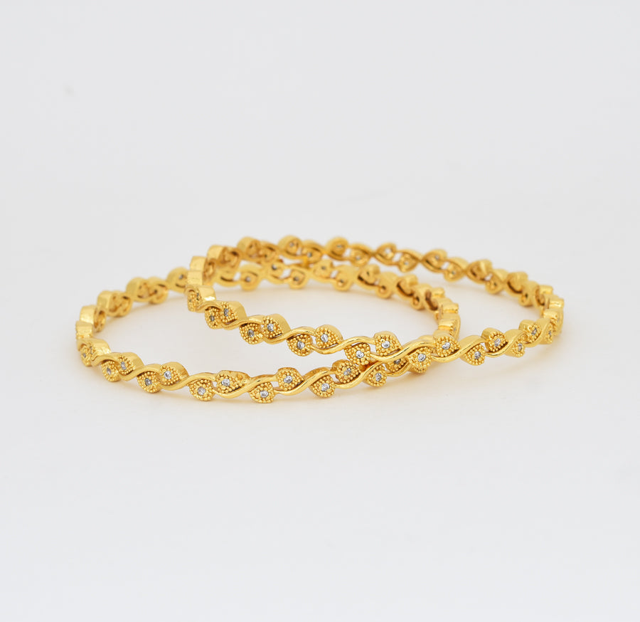 White Influential Two Bangles - X081223