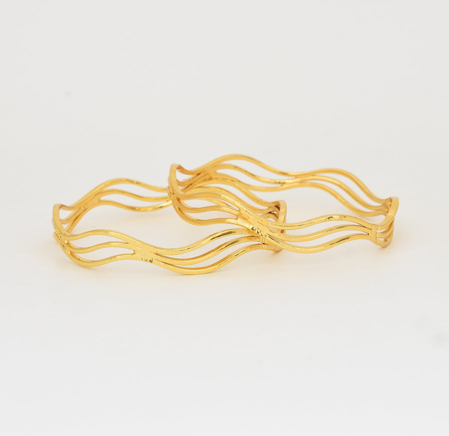 Medium Wavy Two Bangles - X081219