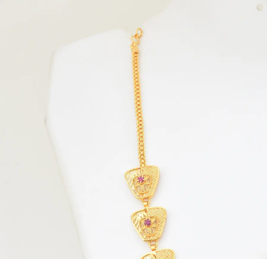 Magenta Calendula Short Necklace - X021126
