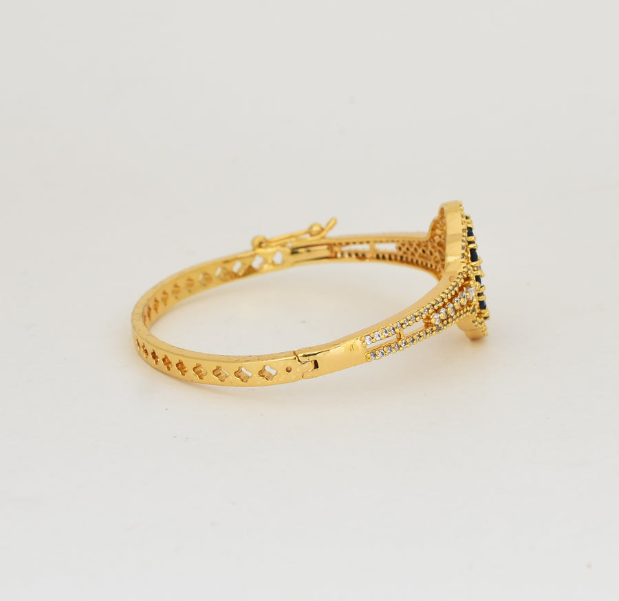 White Blue Linah Open Bangle - Y021298