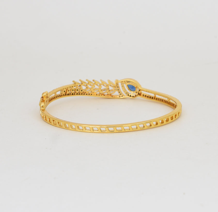 White Blue Amera Open Bangle - Y021296