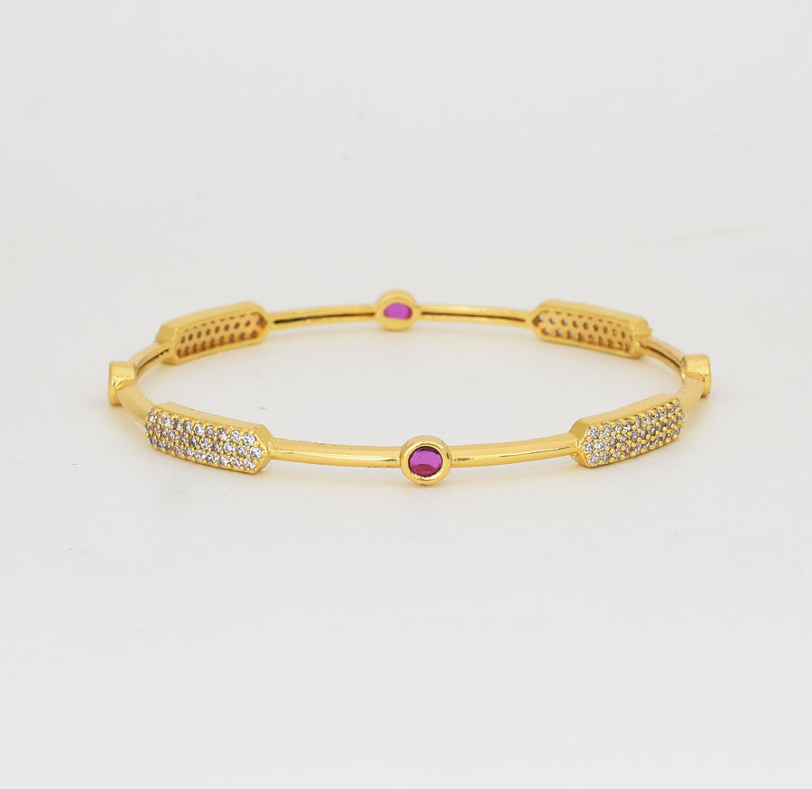 White Magenta Exquisite Two Bangles - Y021285