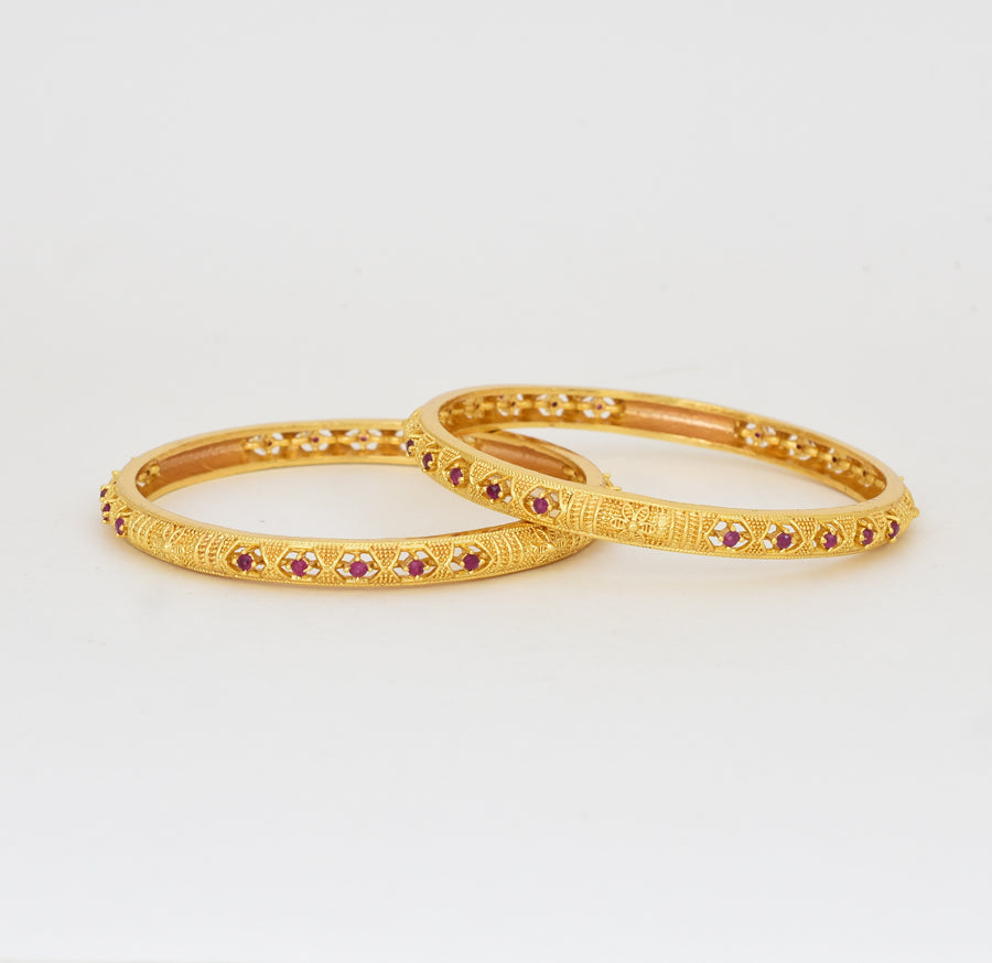 Magenta Lyda Two Bangles - Y021287