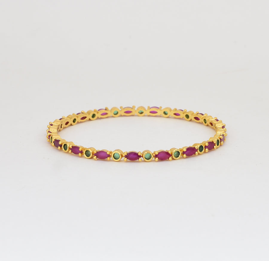 Magenta Green Karen Two Bangles - Y021291