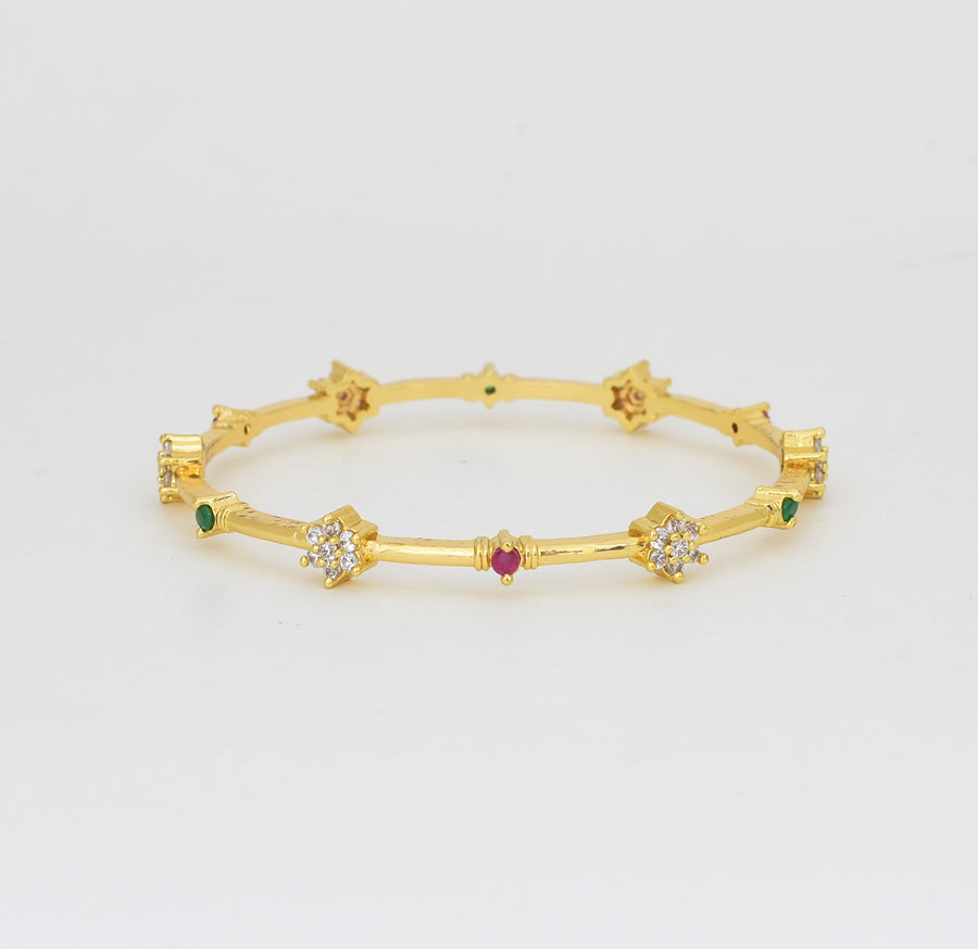 White Magenta Green Elaria Two Bangles - Y021277