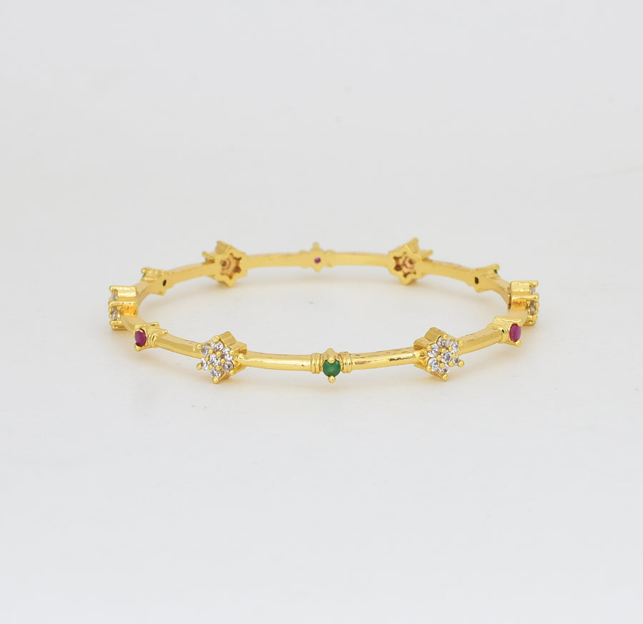 White Magenta Green Elaria Two Bangles - Y021277