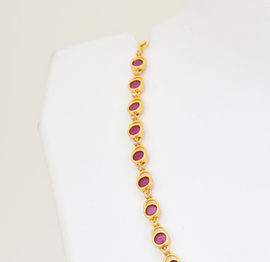 Magenta Margo Short Necklace - X041138