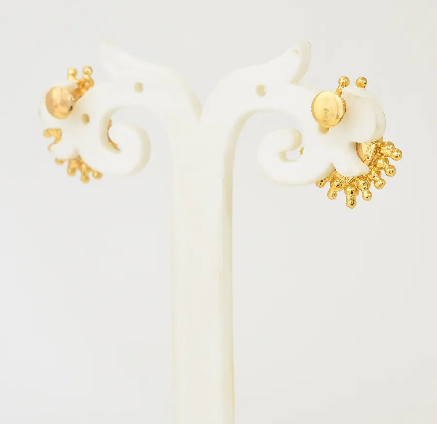 Green 11 Designer Palakka Necklace With Stud - X041143