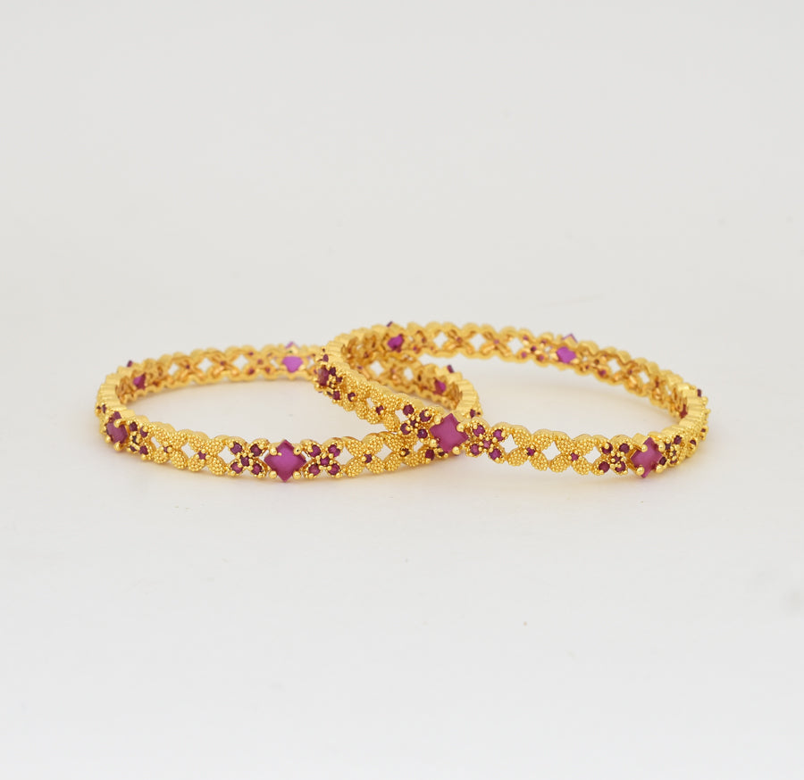Magenta Nava Two Bangles - Y021286