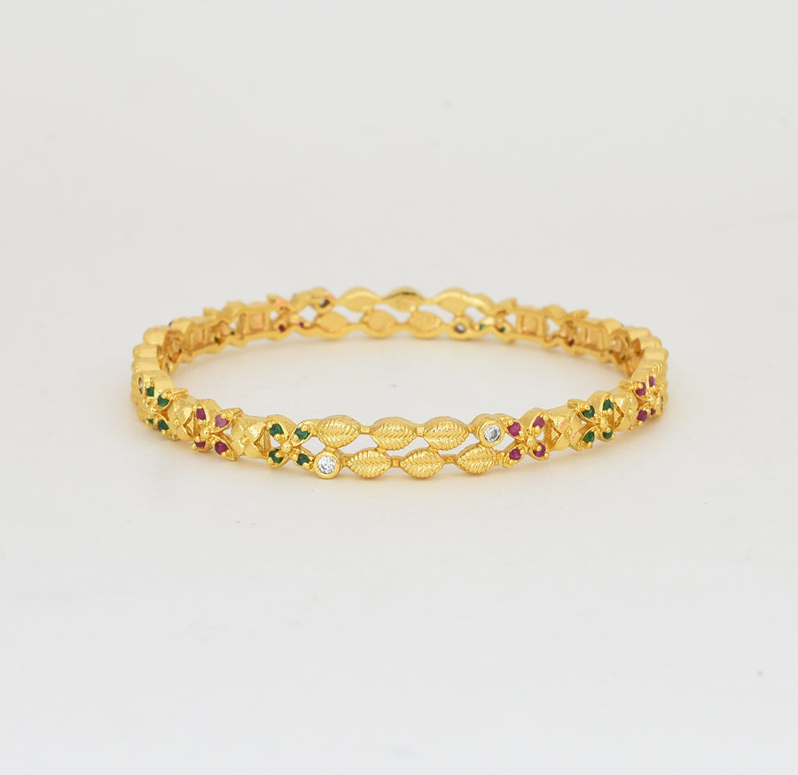 White Magenta Green Leah Two Bangles - Y021282