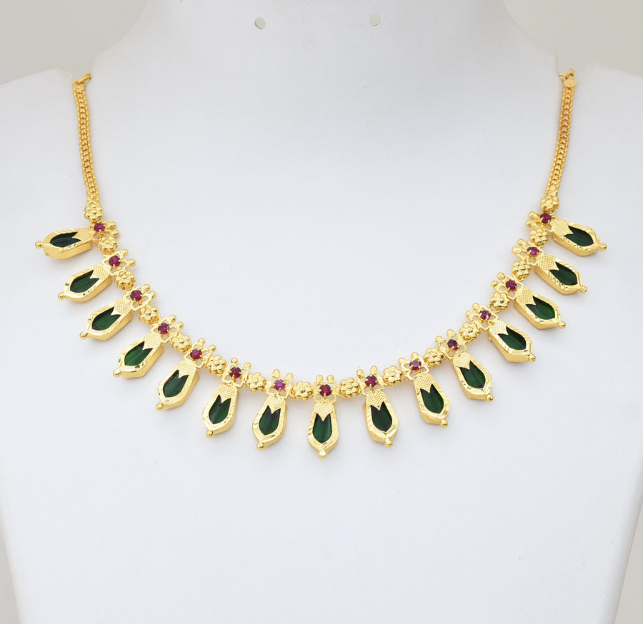 Green 15 Nagapadam Necklace - Y011240