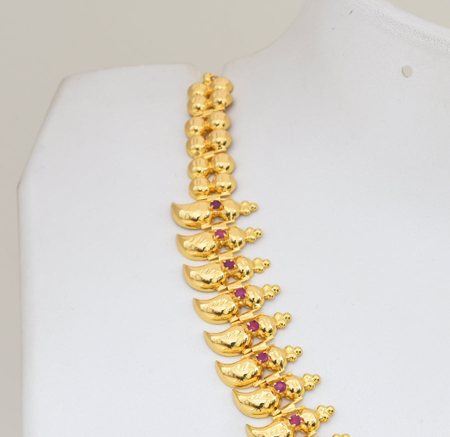 Magenta Lakshmy Palakka Necklace - Y011266