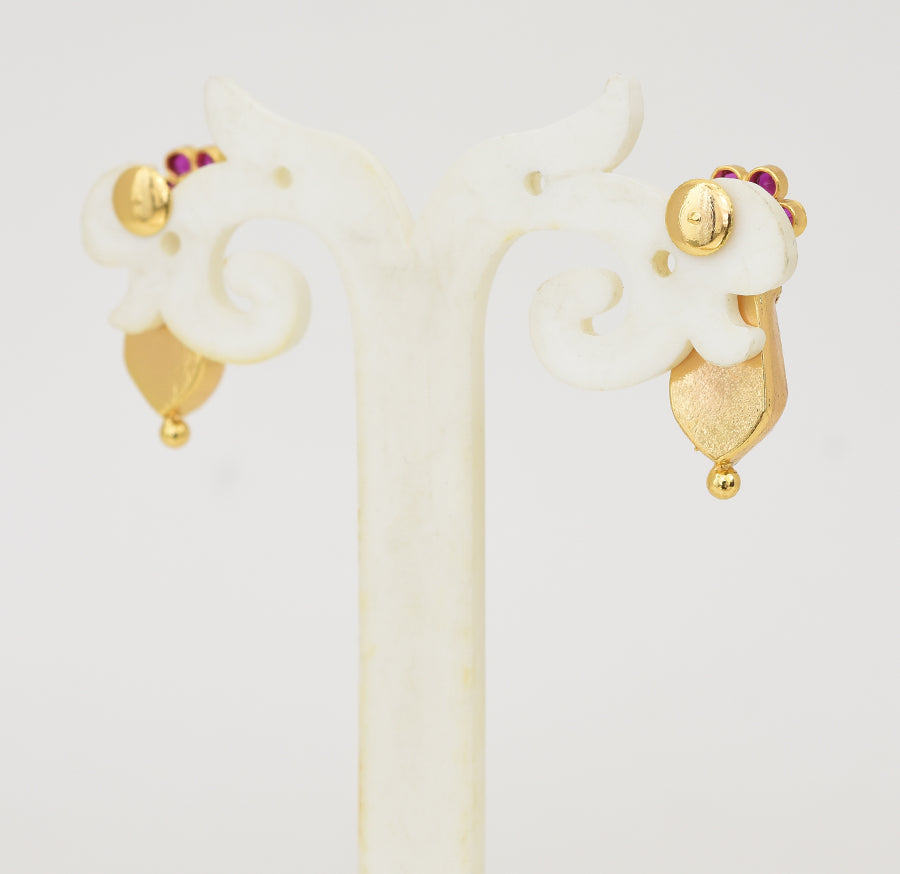 Signature Green 20 Nagapadam Floral Necklace with Stud - Y021270